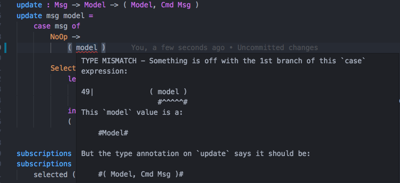 error hint