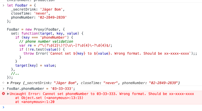 proxy example validation